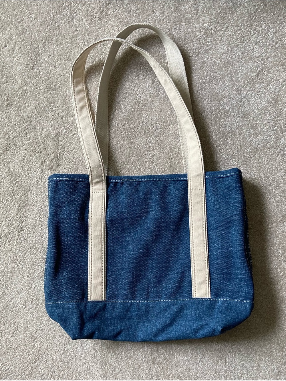 NEW LandsEnd Denim Tote - Picture 2 of 6